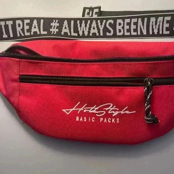 Hot Style Red Fanny Pack #Always been me # Keep it real w/ 3 zipper compartments - Picture 1 of 8